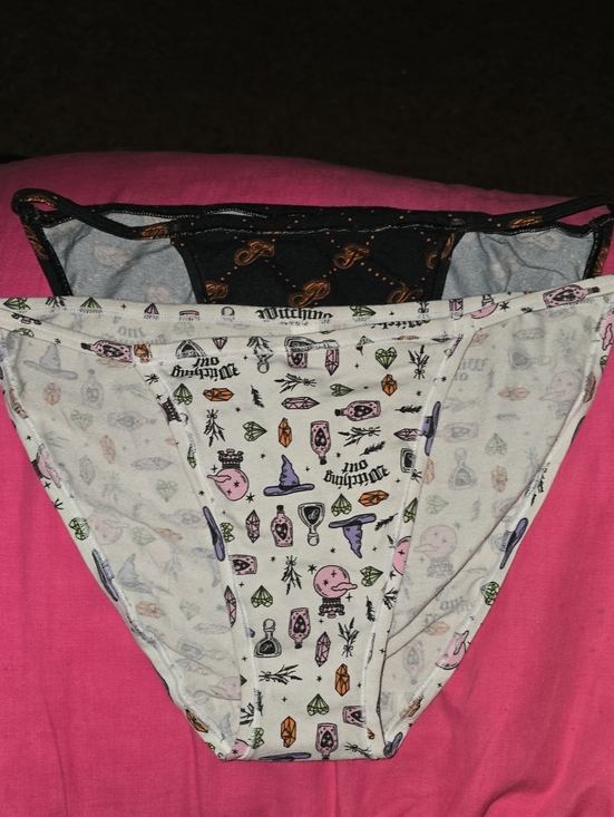 PINK Victoria's Secret Other - PINK Victoria's Secret White Bikini Briefs with Multi-Color Witching Icons